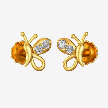 Gold Butterfly Studs